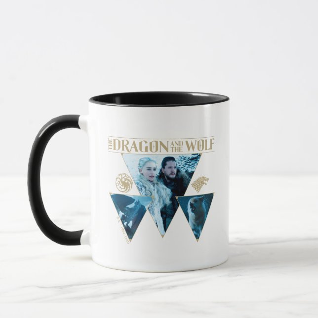 Caneca O Dragão e o Wolf Daenerys e Jon Graphic (Esquerda)