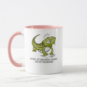Caneca O dragão farpado comeu meu lagarto do estudante
