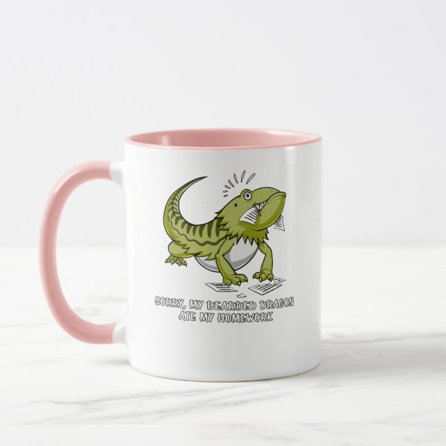 Caneca O dragão farpado comeu meu lagarto do estudante (Esquerda)