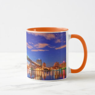 Caneca O East River, ponte de Brooklyn, Manhattan