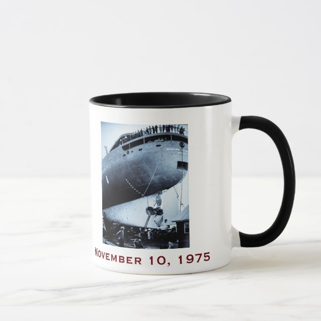 Caneca O Edmund Fitzgerald com Nomes da Tripulação (Direita)