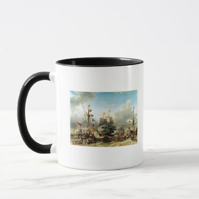 Caneca O embarque de Ruyter e de William de Witt (Esquerda)