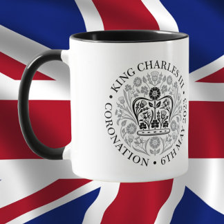Caneca O emblema da coroação do rei Charles 2023