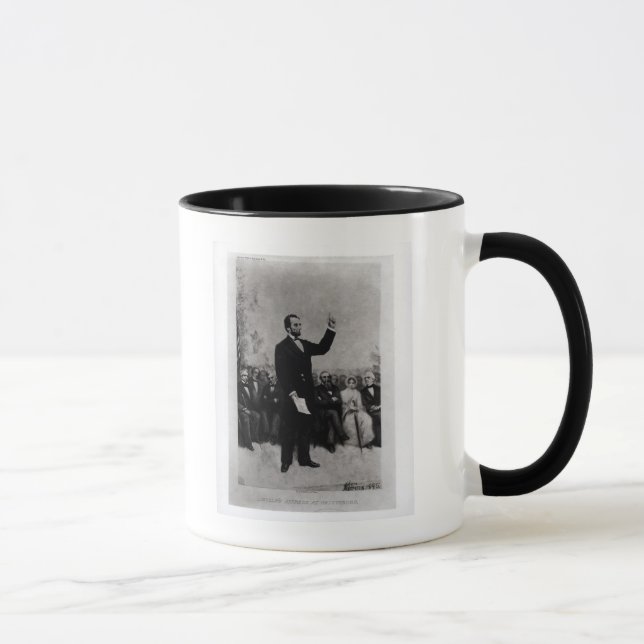 Caneca O endereço de Lincoln em Gettysburg, 1895 (Direita)