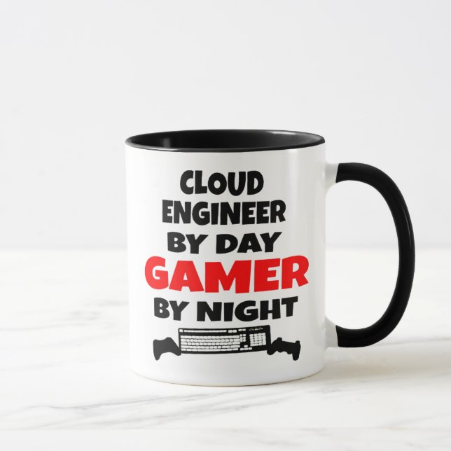 Caneca O Engenheiro Cloud ama Reproduzir Videos games (Direita)