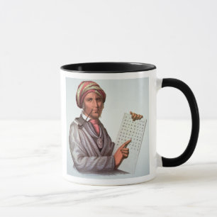 Caneca O erudito Cherokee, Sequoyah (1776-1843) (cor