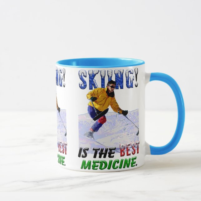 Caneca O esqui é a melhor medicina (Direita)