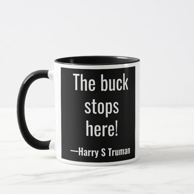 Caneca O fanfarrão para aqui! Harry S Truman (Esquerda)