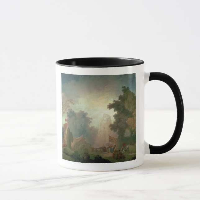 Caneca O Fete na Santo-Nuvem (óleo em canvas) (para o (Direita)