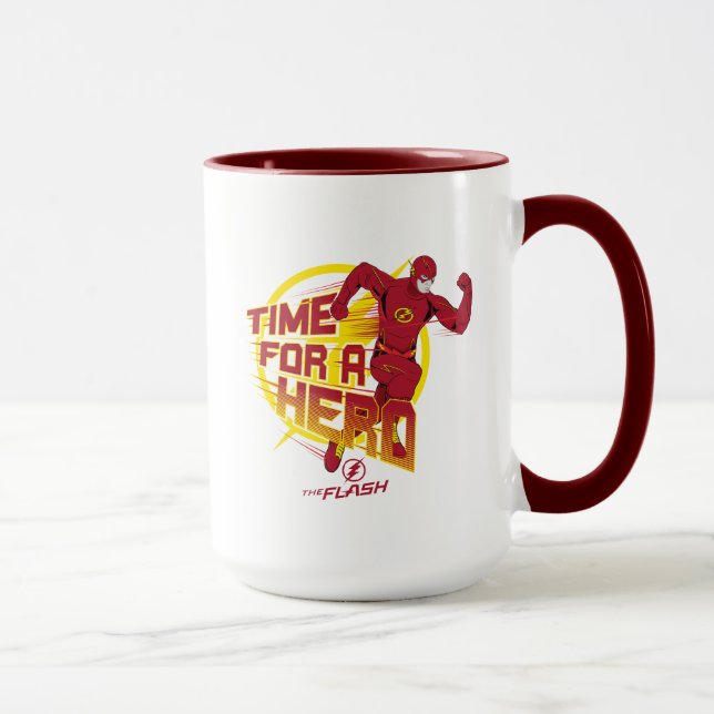 Caneca O Flash | Gráfico "Hora De Um Herói" (Direita)