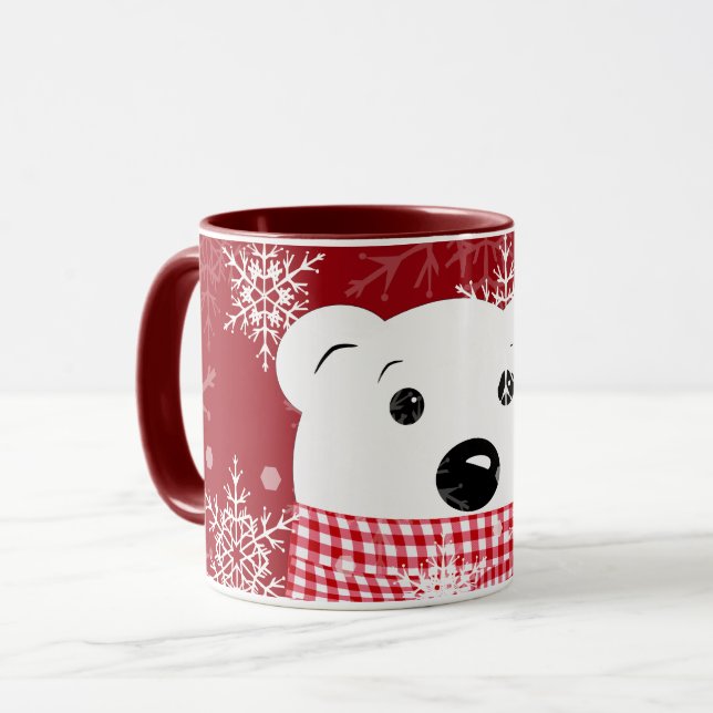 Caneca O focinho de um urso polar, Natal (Frente Esquerda)