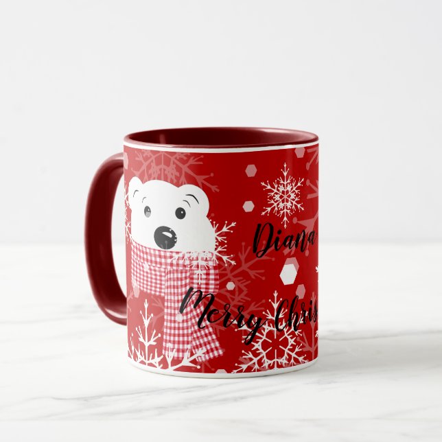 Caneca O focinho de um urso polar, Natal  (Frente Esquerda)