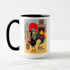 Caneca O galo português e a alegria de dar