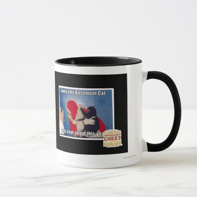 Caneca O gato do porão obtem o carvão (Direita)