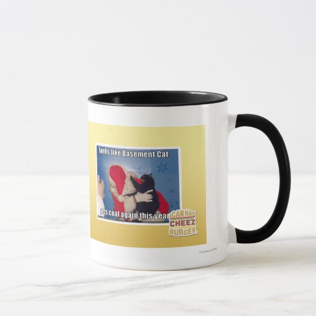 Caneca O gato do porão obtem o carvão (Direita)