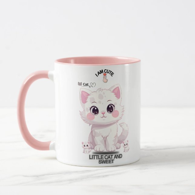 Caneca o gato oferece graça divertida (Esquerda)