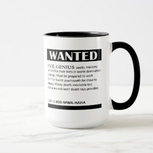 Caneca O gênio mau quis o anúncio