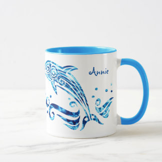 Caneca O golfinho é minha alegria azul do fuzileiro naval