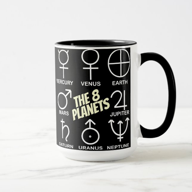 Caneca O Gráfico dos 8 Símbolos Planetários  (Direita)