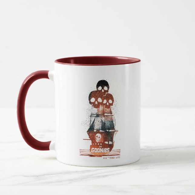 Caneca O Gráfico Silhuette do Navio Pirata dos Goonies (Esquerda)