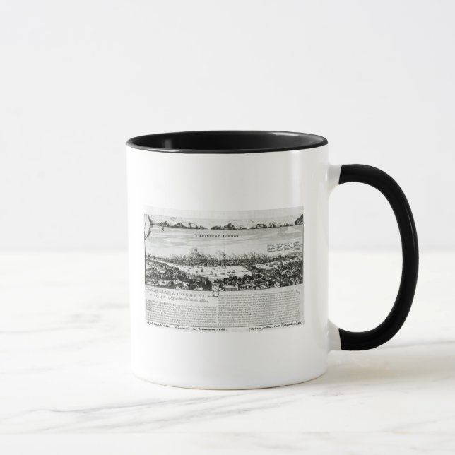 Caneca O grande fogo de Londres em 1666 (Direita)