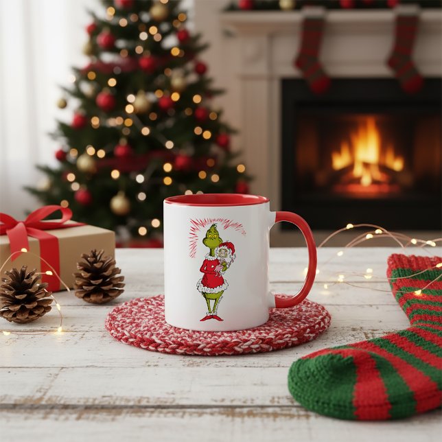 Caneca O Grinch Abraça Cindy Lou Quem (Criador carregado)