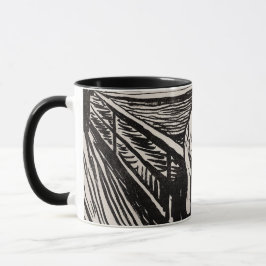 Caneca O Gritar (1895) Edvard Munch Woodcut Fine Art