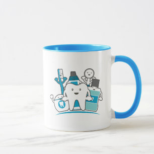 Caneca O grupo limpo dos dentes