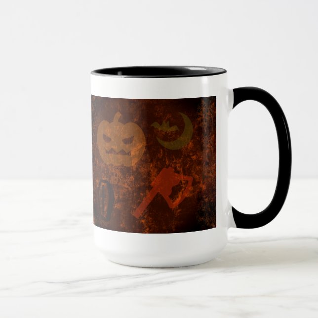 Caneca O Halloween Assusta-se com o fundo de Eerie (Direita)