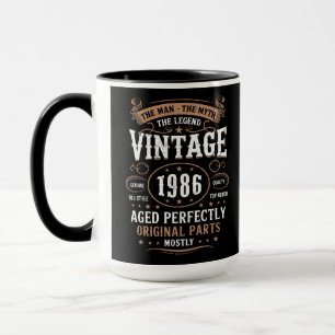 Caneca O Homem A Lenda Vintage Aniversário 1986 40º Aniv