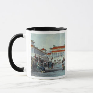 Caneca O imperador Teaon-Kwang que revê suas guardas,
