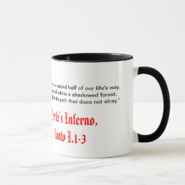 Caneca O inferno de Dante, Canto que eu agrido