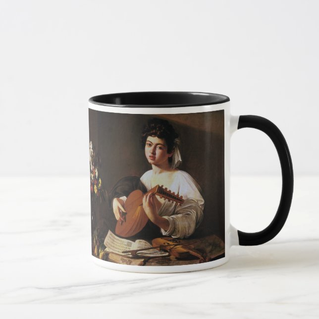 Caneca O jogador do alaúde, Caravaggio (Direita)