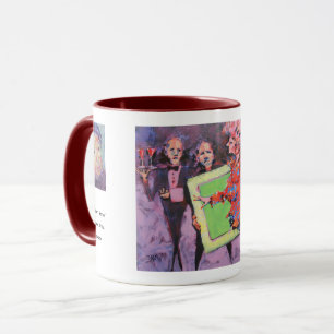 Caneca O Jogo da Galeria Pintura / Artista Larry Lerew