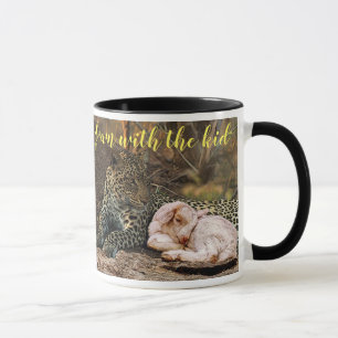 Caneca "O leopardo morrerá para baixo com o miúdo "