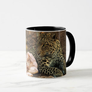 Caneca "O leopardo morrerá para baixo com o miúdo "