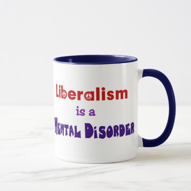 Caneca O liberalismo é um transtorno mental 3 (Direita)