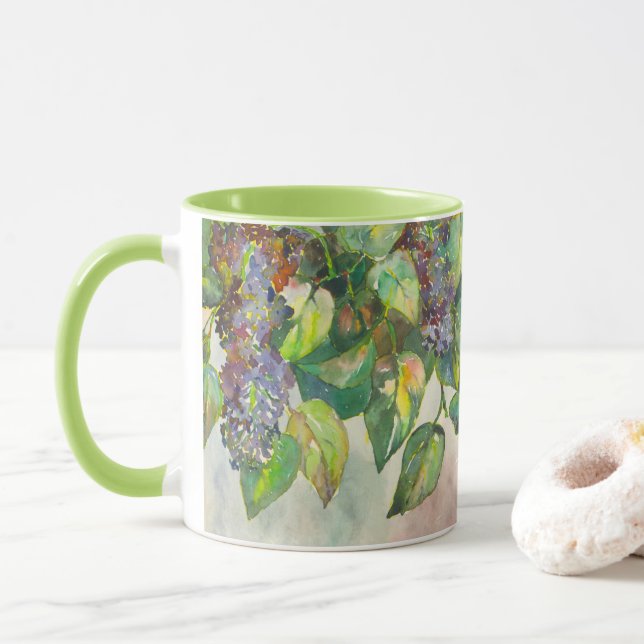 Caneca O lilás é primavera violeta (Com Donut)