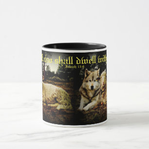 Caneca "O lobo residirá com o cordeiro" que estabelece