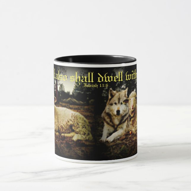 Caneca "O lobo residirá com o cordeiro" que estabelece (Centro)