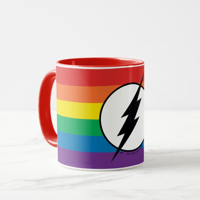 Caneca O logotipo Flash Rainbow (Frente Esquerda)