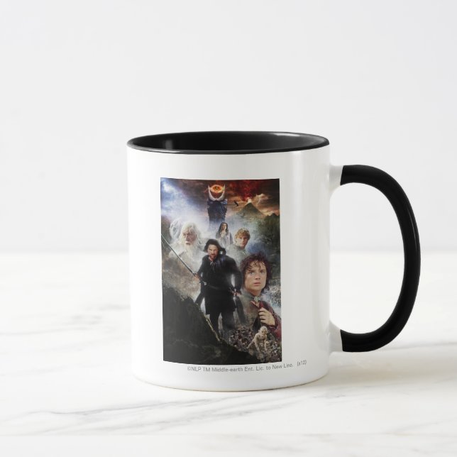 Caneca O LORD DA Colagem de Caracteres RINGS (Direita)