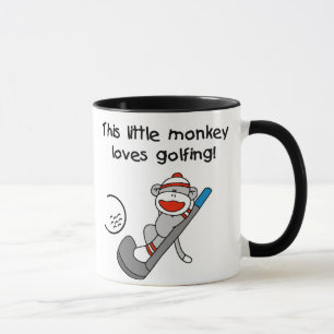 Caneca O macaco ama Golfing