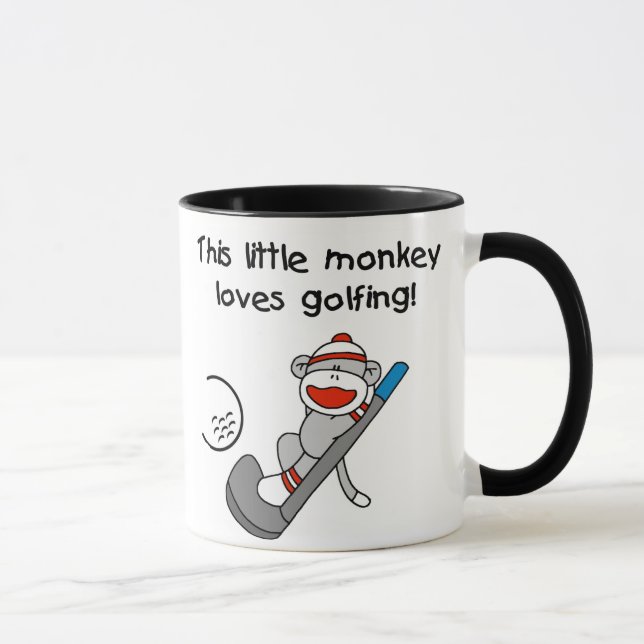 Caneca O macaco ama Golfing (Direita)