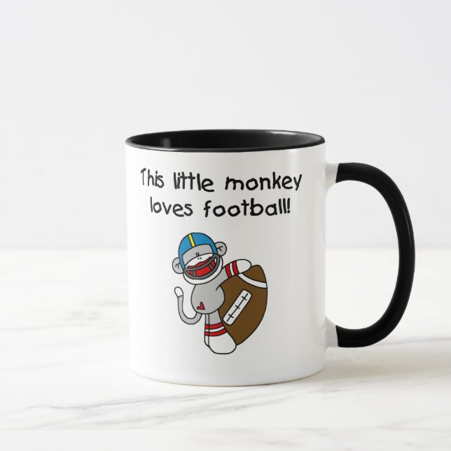 Caneca O macaco da peúga ama o futebol (Direita)