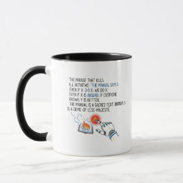 Caneca O Manual Diz X Humor de Escritório