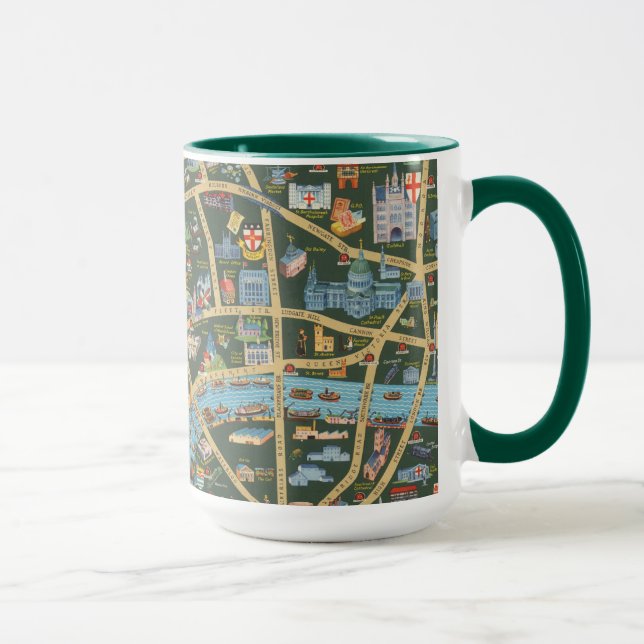 Caneca O Mapa Diário de Imagens do Telegraph de Londres (Direita)