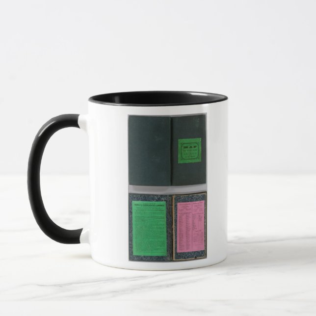 Caneca O mapa do Condado de Railroad, de Colton, Estados  (Esquerda)
