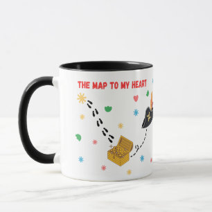 Caneca O Mapa para o meu Namorados Romântico Presente Rom
