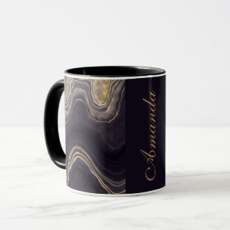 Caneca O melhor café de dois tons de Marble personalizado